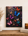 Colorful Butterfly Canvas Print Canvas Print — front view on white background