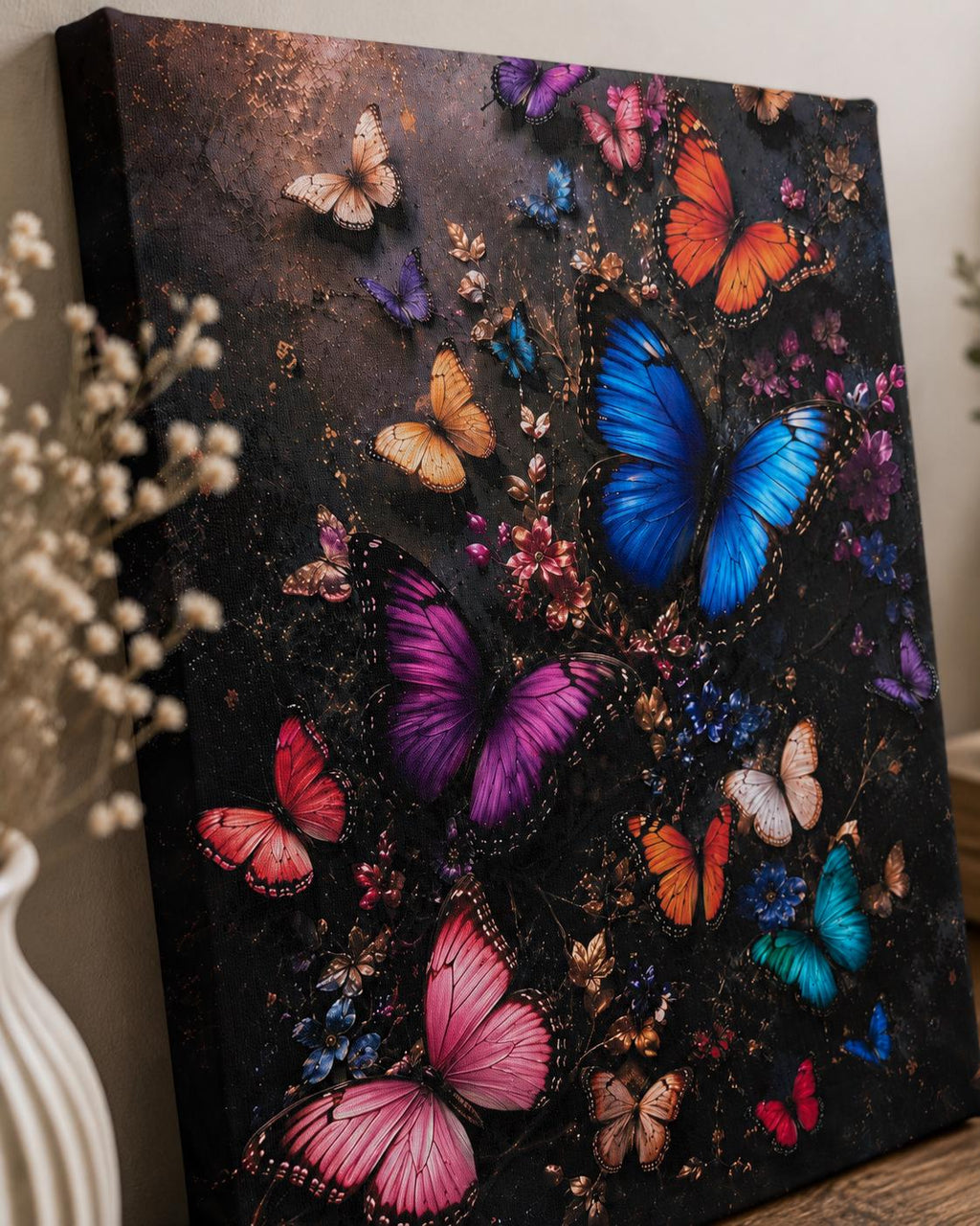 Colorful Butterfly Canvas Print Canvas Print — lifestyle setting