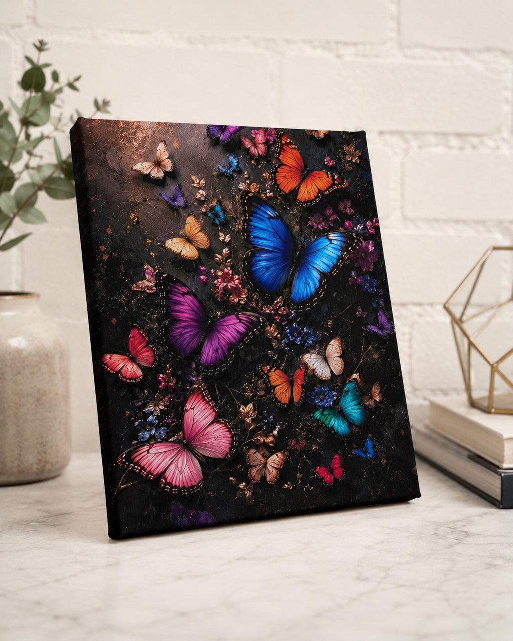Colorful Butterfly Canvas Print Canvas Print — detail view