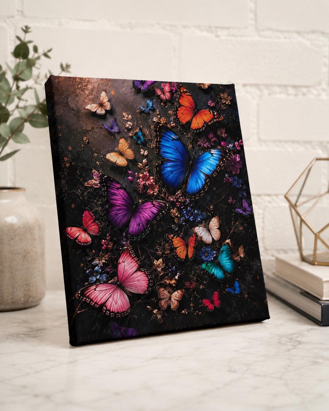 Colorful Butterfly Canvas Print Canvas Print — detail view