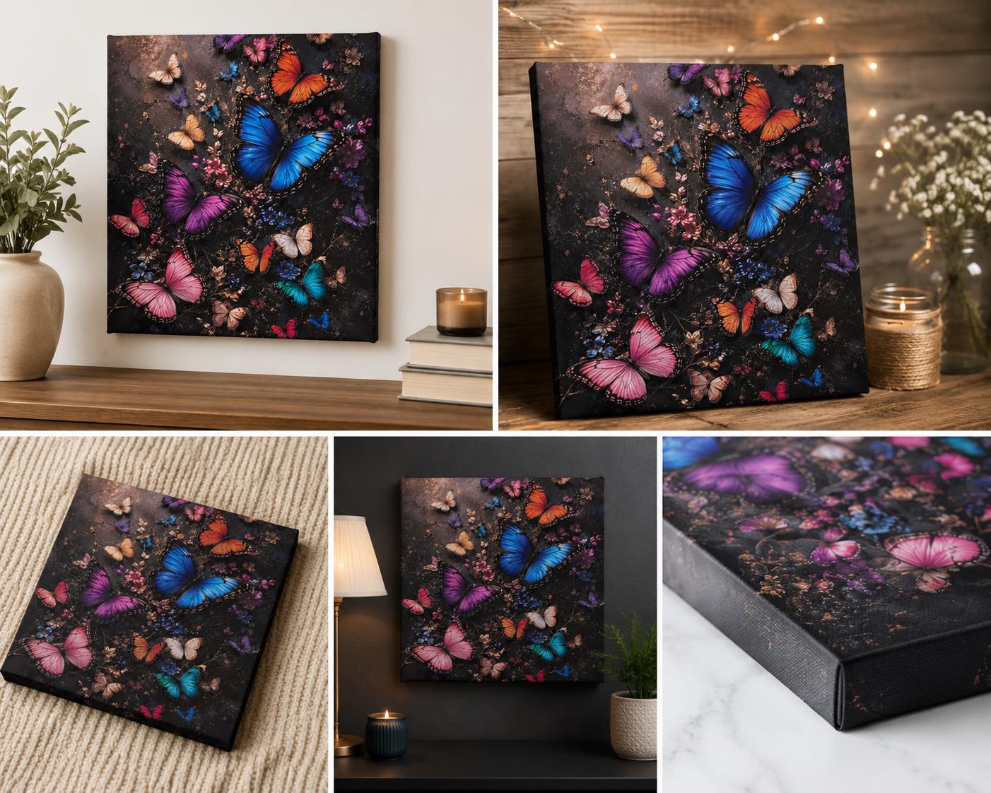 Colorful Butterfly Canvas Print Canvas Print — alternate angle