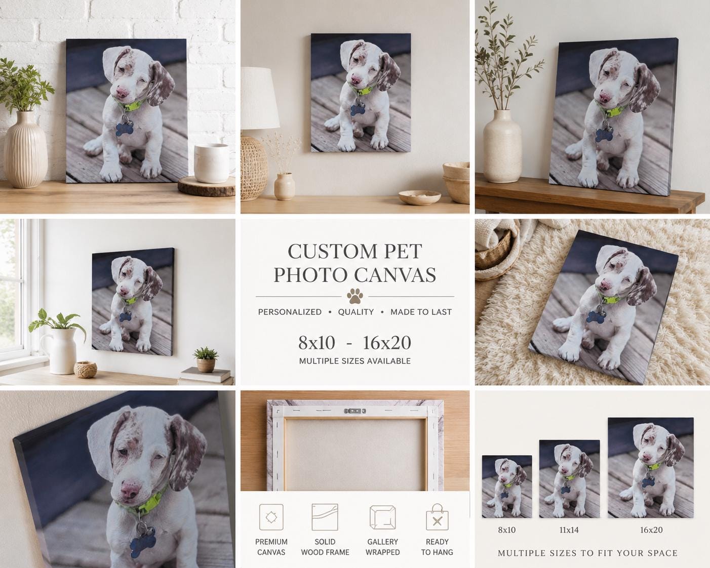 Personalized Pet Canvas Print Canvas Print — alternate angle