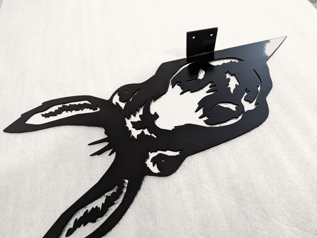 Donkey silhouette with the rear mounting bracket visible