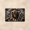 Charging Bull Metal Wall Art, 3D Breakthrough Aluminum Sign, Western Ranch Decor Gift