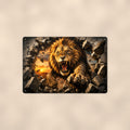 Lion Metal Wall Art, 3D Breakthrough Aluminum Sign, Big Cat Wildlife Decor Gift