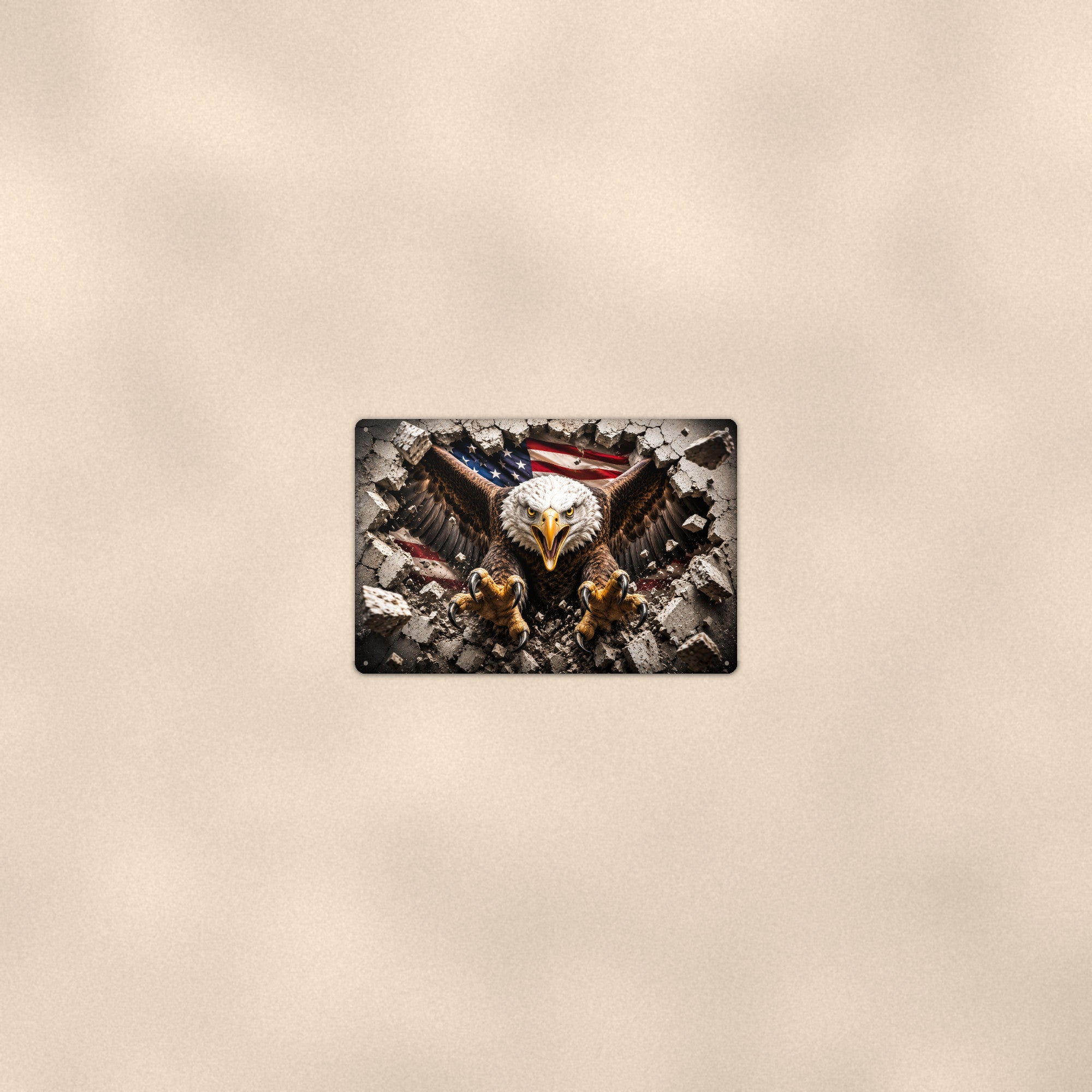 Bald Eagle Metal Wall Art, 3D Breakthrough Aluminum Sign, Patriotic Wildlife Decor Gift