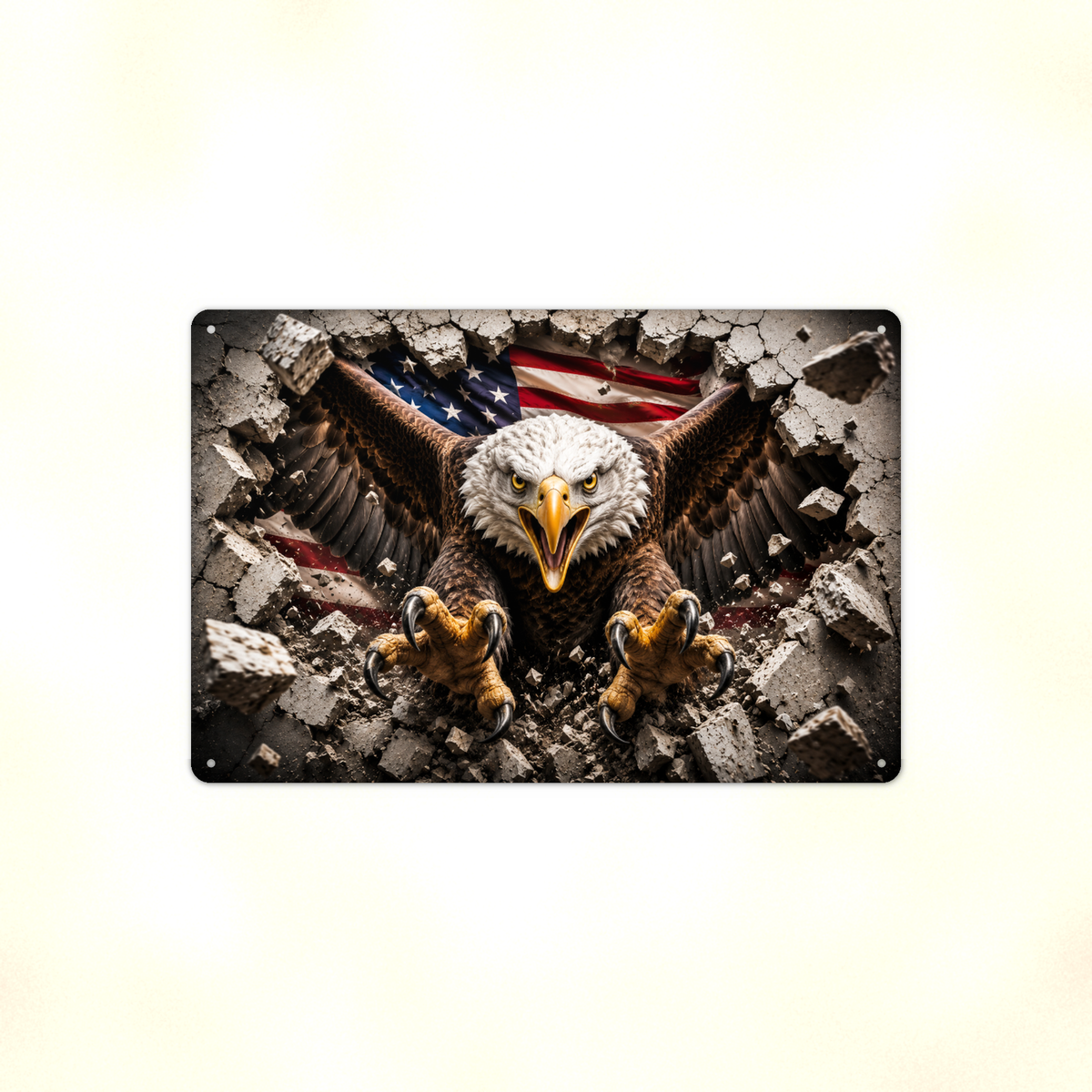 Bald Eagle Metal Sign aluminum sign - view 01