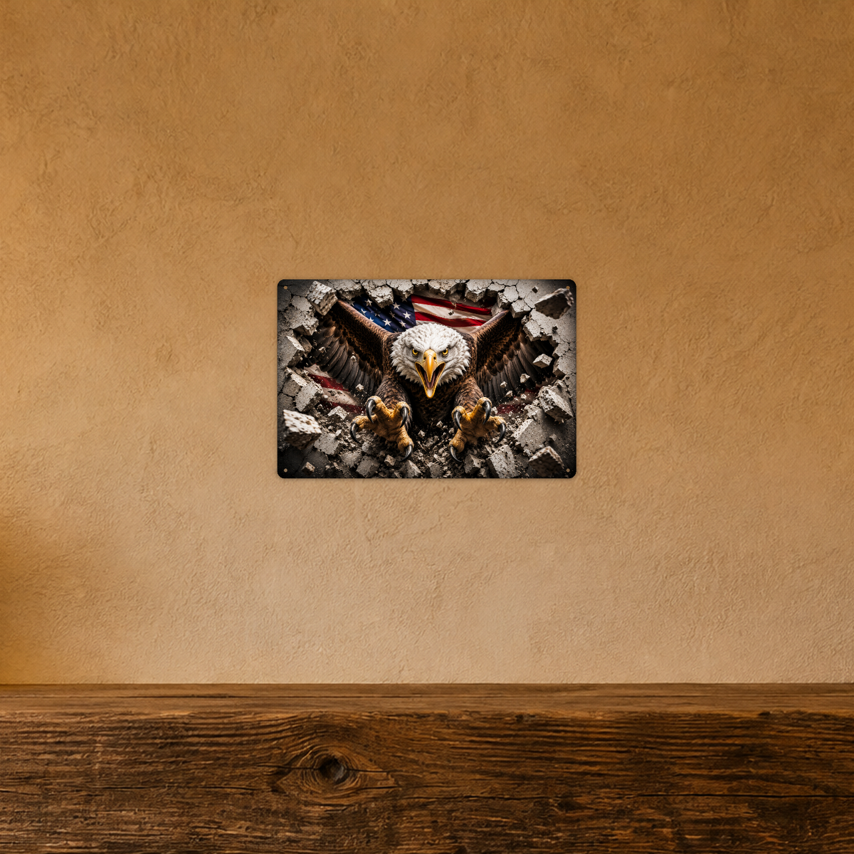 Bald Eagle Metal Sign aluminum sign - view 03