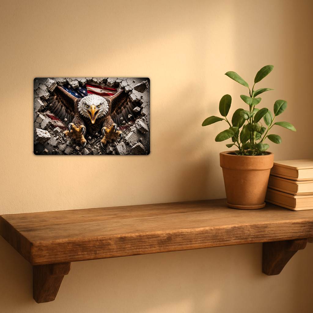 Bald Eagle Metal Sign aluminum sign - view 04