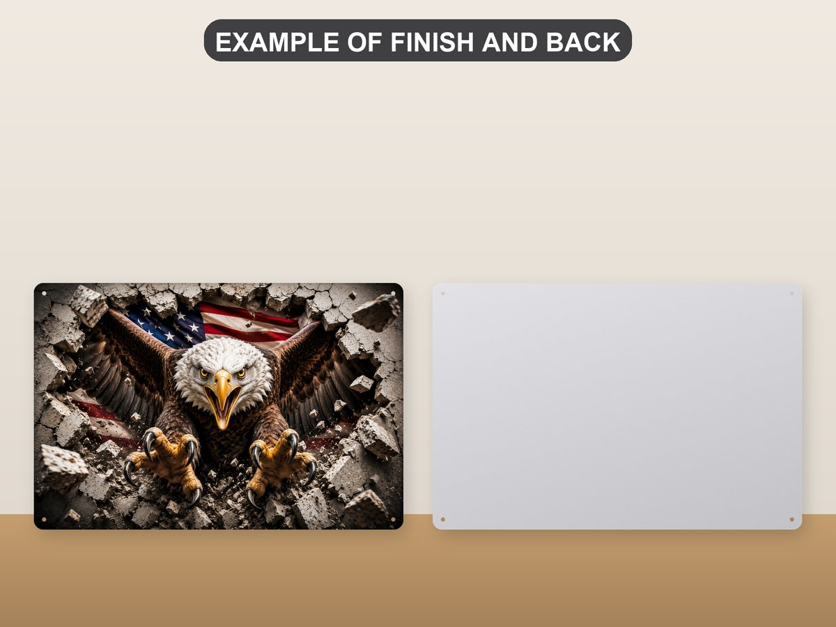 Bald Eagle Metal Sign aluminum sign - view 05