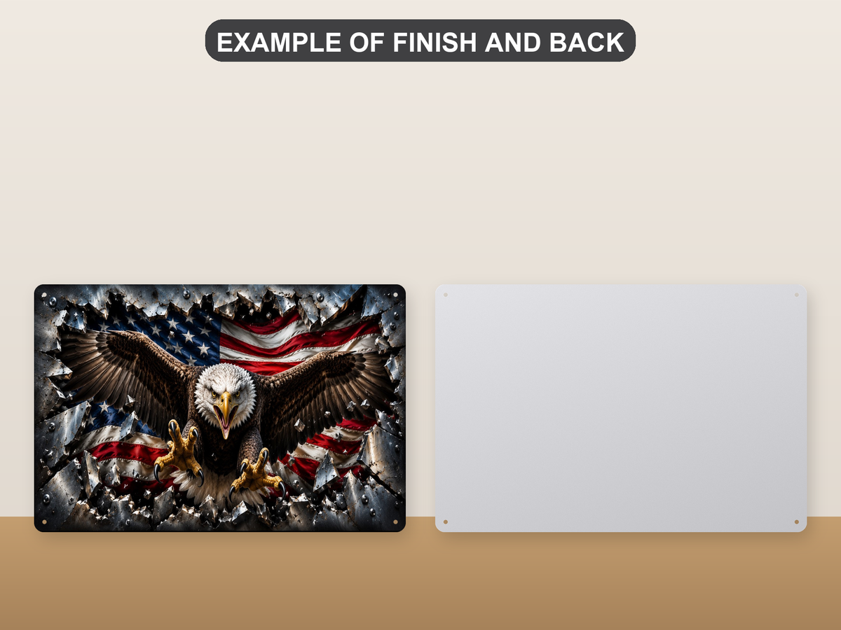 Bald Eagle Wings Metal Sign aluminum sign - view 05