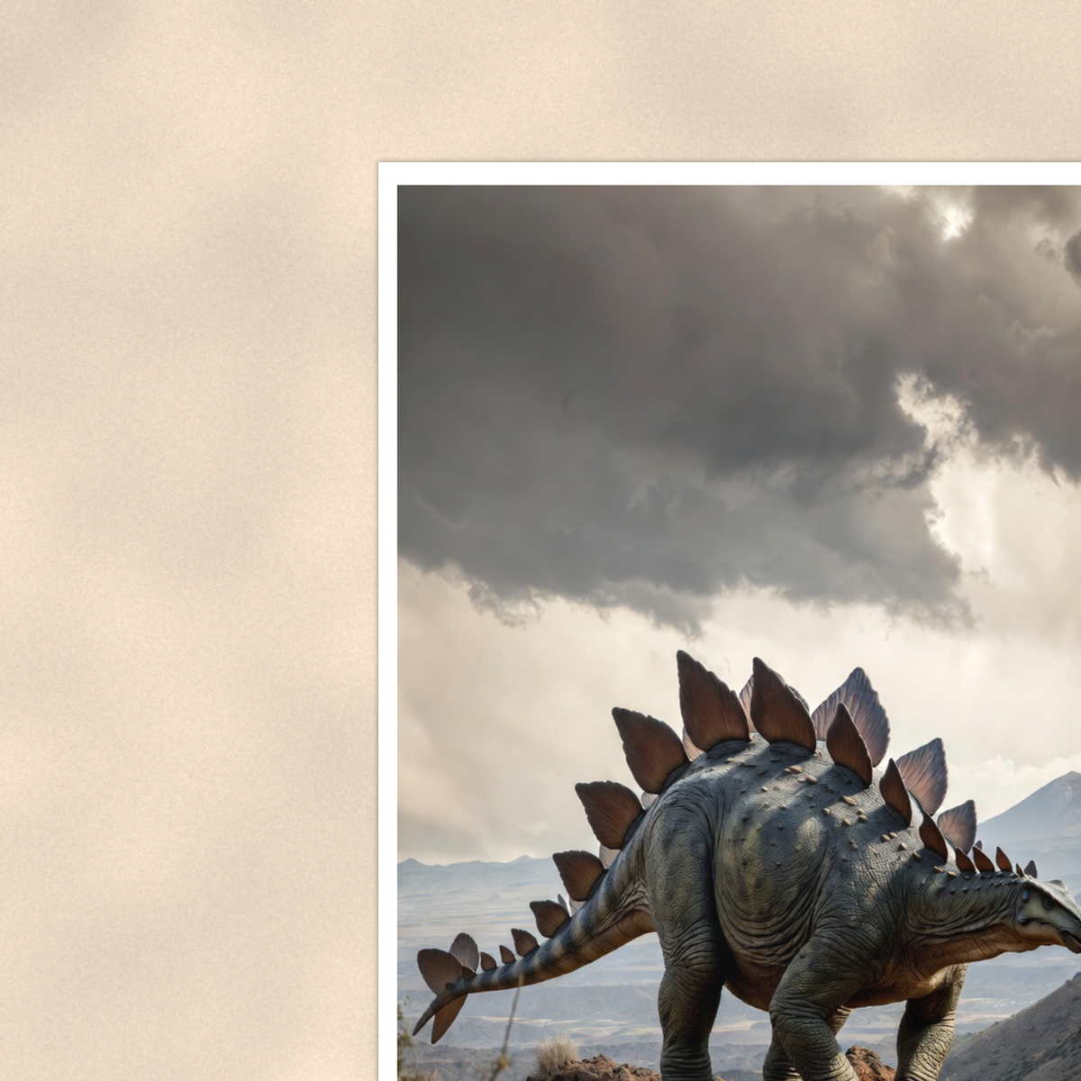 Stegosaurus Mountain Ridge - Dinosaur Poster 16x24 & 24x36 — Context view