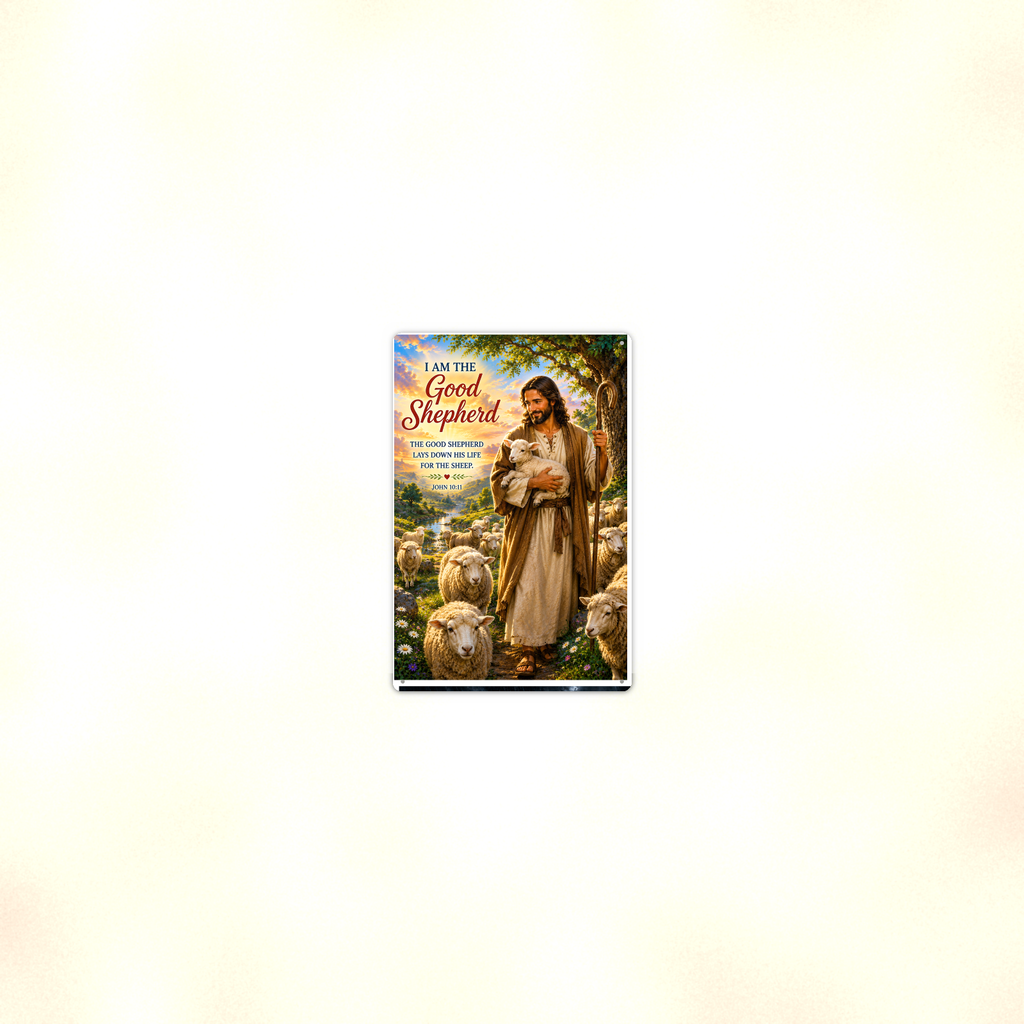 I Am The Good Shepherd - John 10:11, Christian Metal Sign 8x12 & 12x18 — Room display
