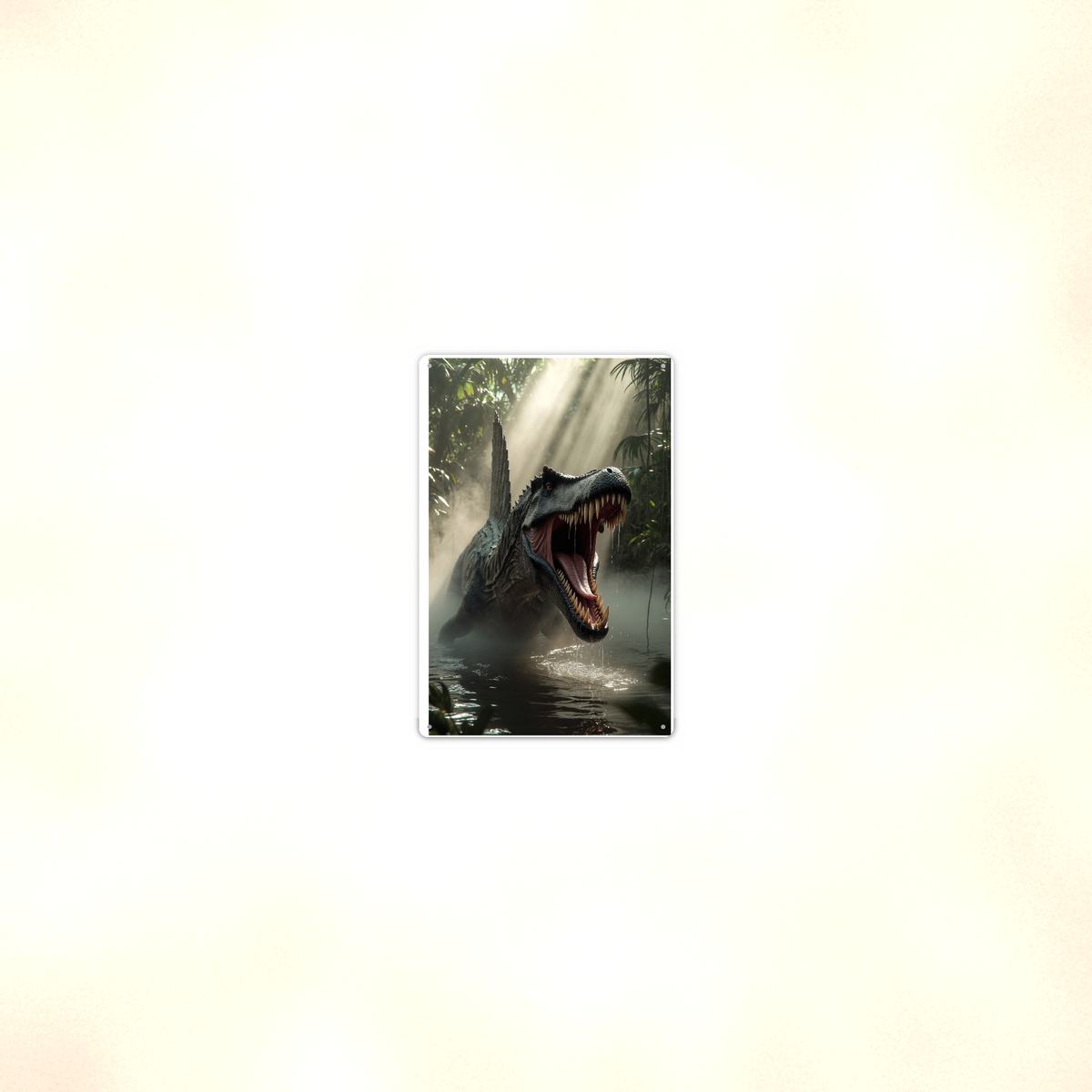 Spinosaurus Swamp Roar - Dinosaur Metal Sign 8x12 & 12x18, Aluminum Decor — Room display