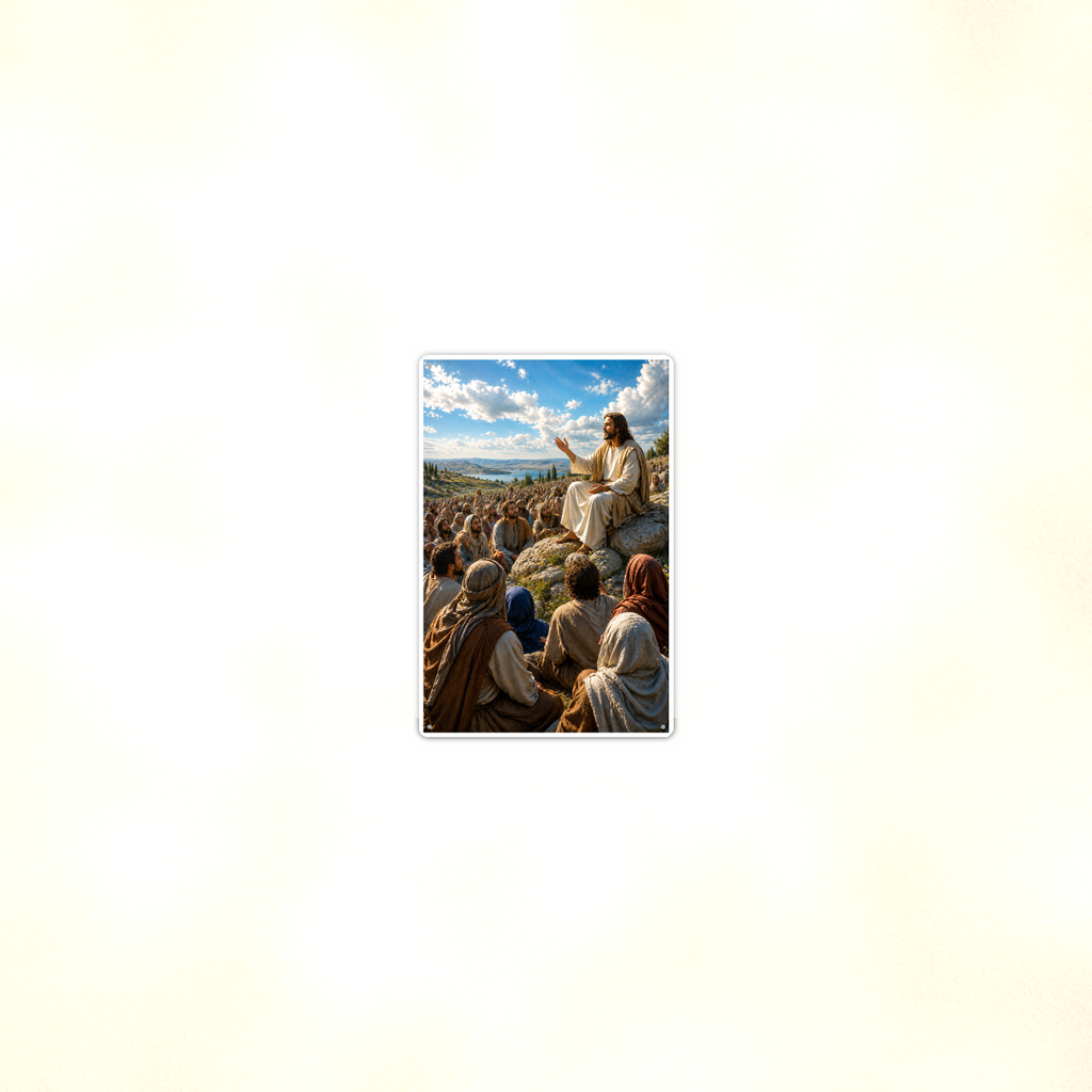 Sermon On The Mount - Christian Metal Sign 8x12 & 12x18 — Room display