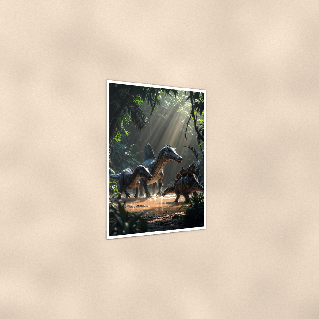 Spinosaurus River Pack - Dinosaur Poster 16x24 & 24x36 — Print detail