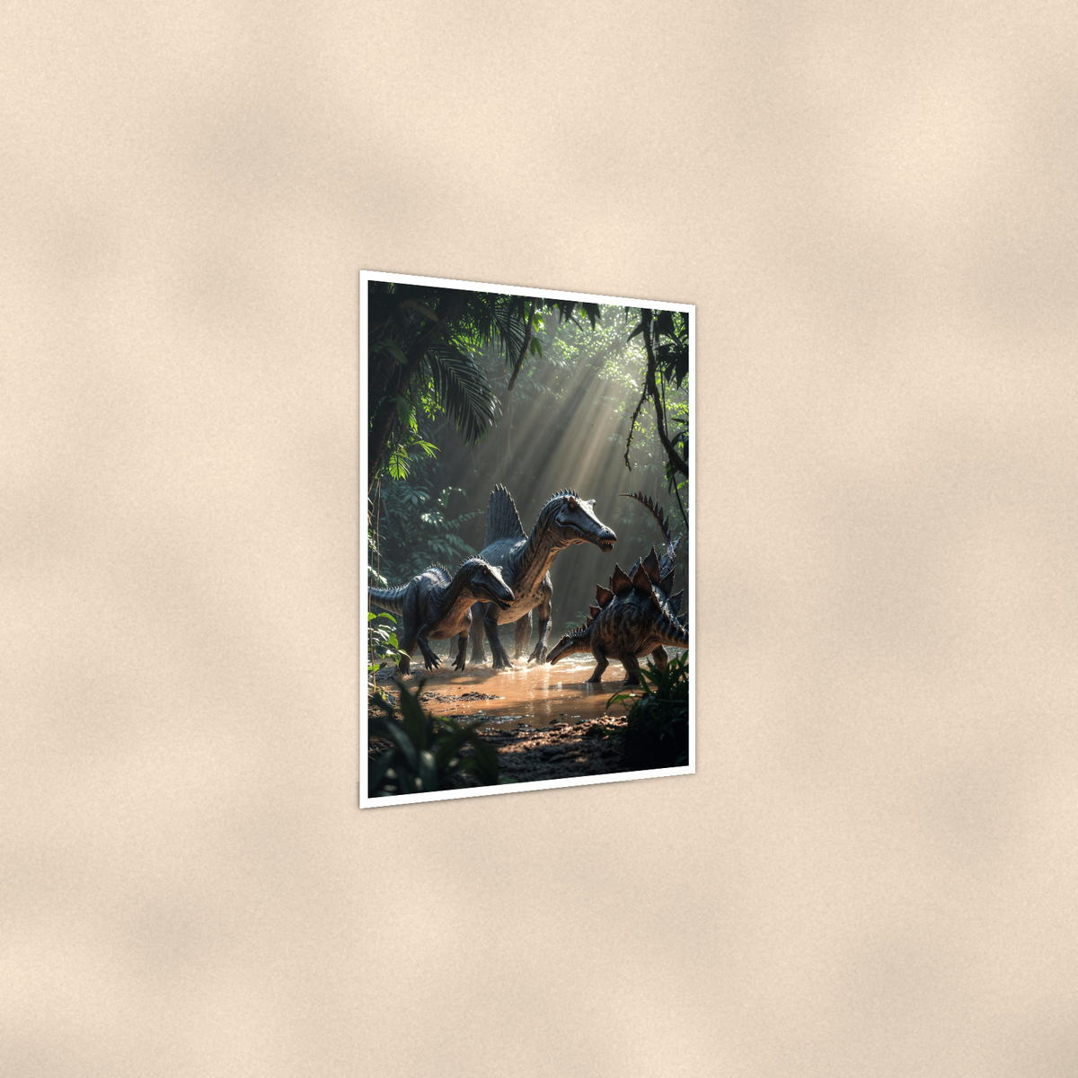 Spinosaurus River Pack - Dinosaur Poster 16x24 & 24x36 — Print detail