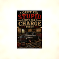 I Can't Fix Stupid But Charge For It - Funny Garage Metal Sign 8x12 & 12x18 — Full product view