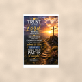 Trust In The Lord Lean Not On Understanding - Proverbs 3:5-6, Christian Poster 16x24 & 24x36 — Full product view