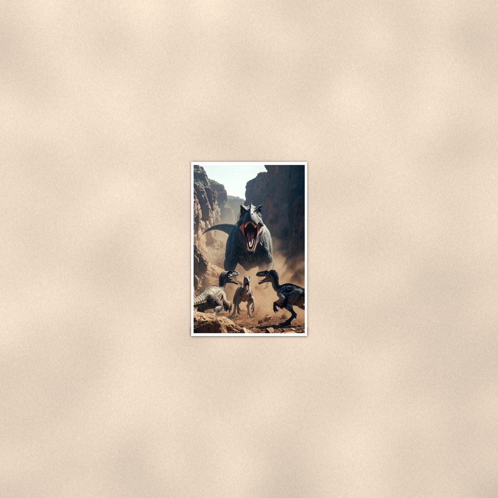 Predator Dinosaur and Raptor Pack, Canyon Scene - Poster 16x24 & 24x36 — Room display