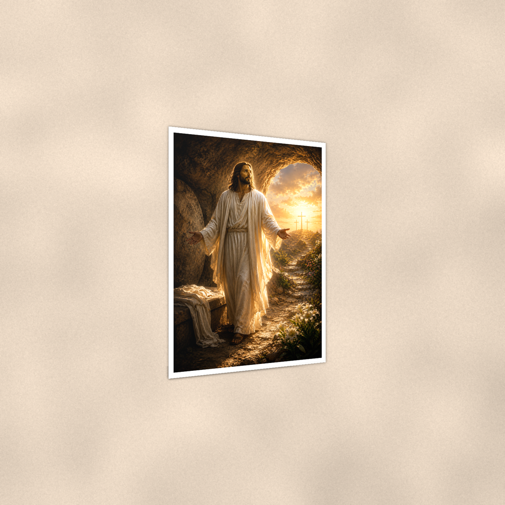 Resurrection, Empty Tomb - Christian Poster 16x24 & 24x36 — Print detail