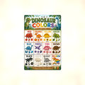 Dinosaur Colors - Genesis 1:31 Scripture, Kids Christian Metal Sign 8x12 & 12x18, Homeschool Classroom Nursery Decor — Full product view