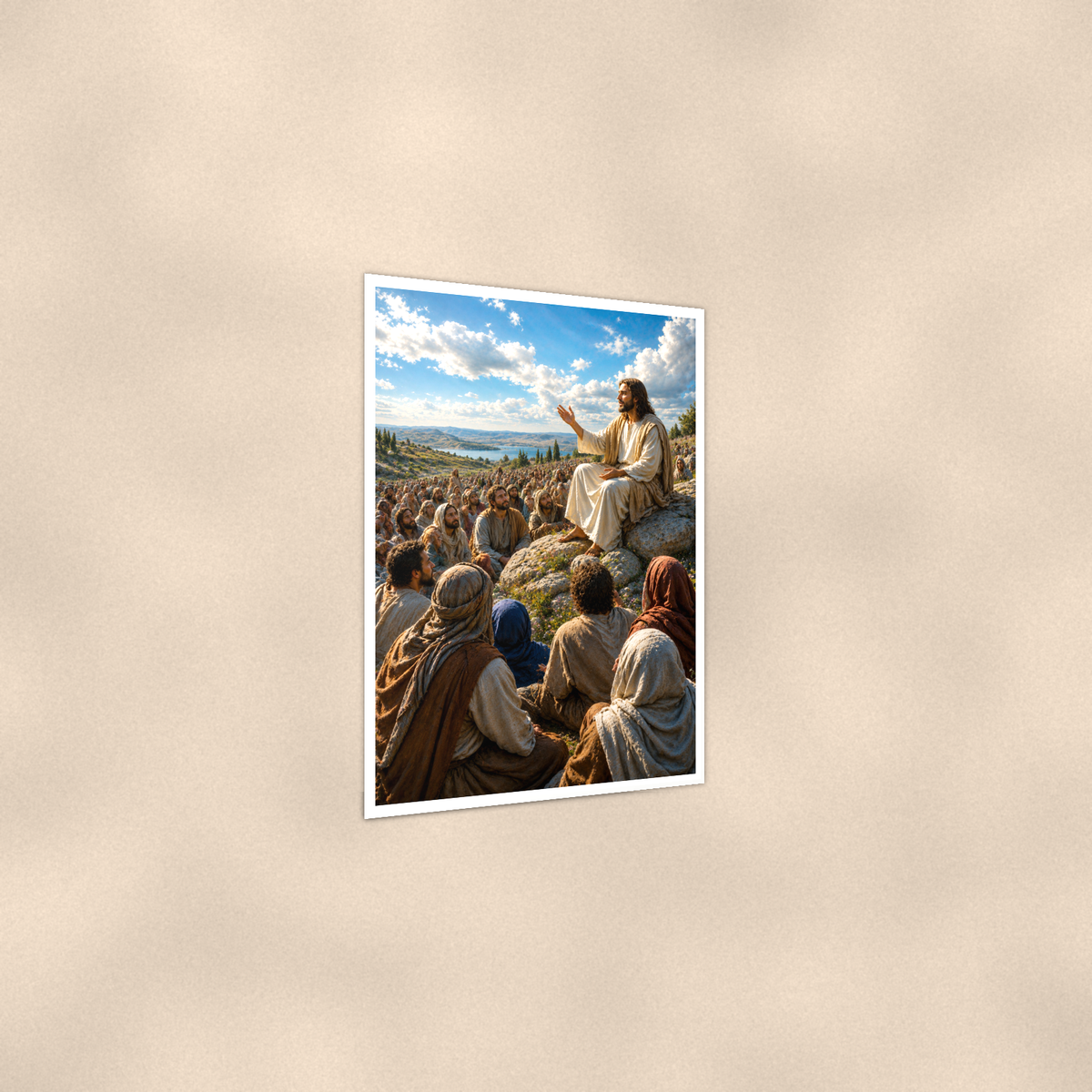 Sermon On The Mount - Christian Poster 16x24 & 24x36 — Print detail