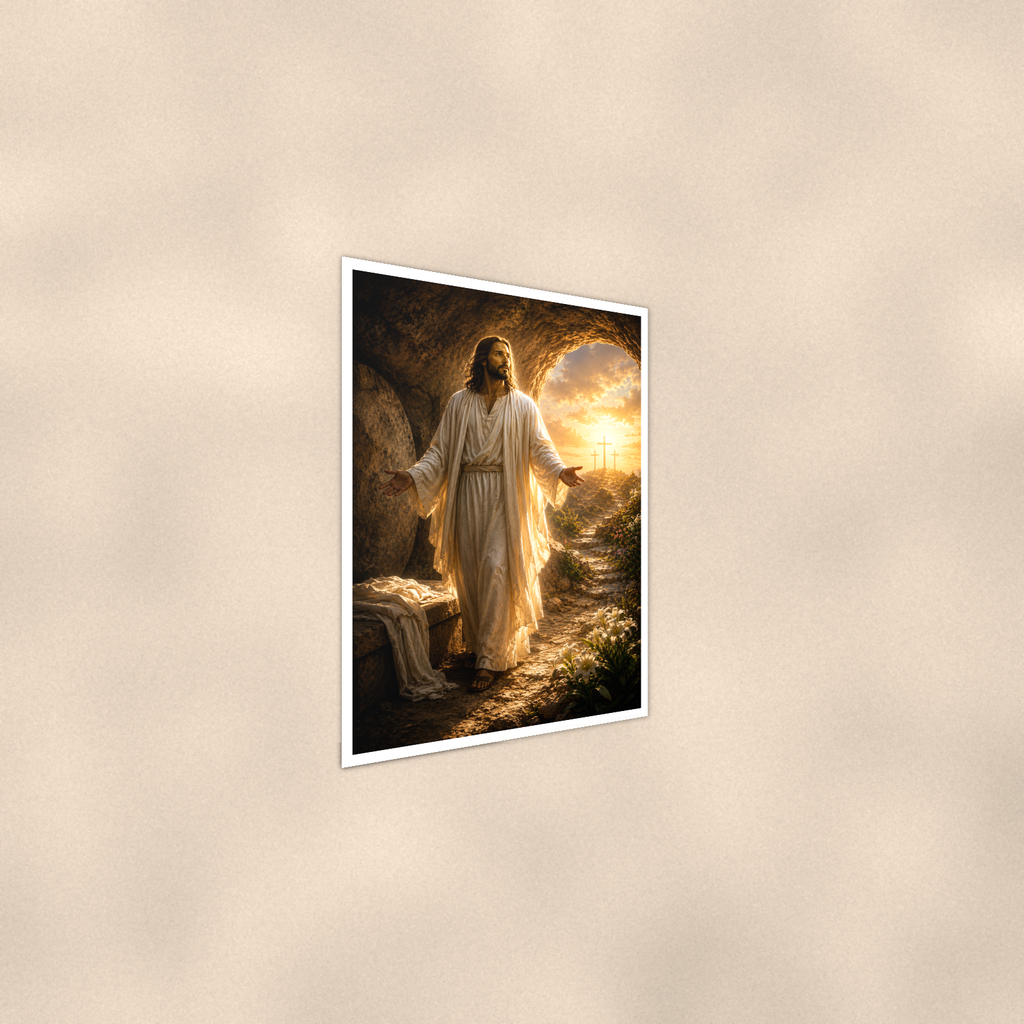 Resurrection, Empty Tomb - Christian Poster 16x24 & 24x36 — Alternate wall view