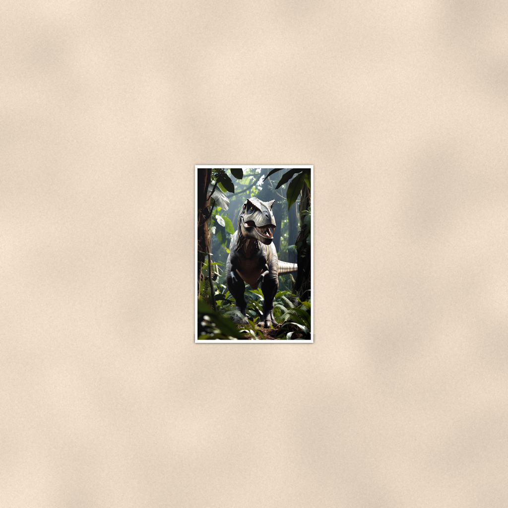 T-Rex Jungle Roar - Dinosaur Poster 16x24 & 24x36, Kids Room Wall Art — Room display