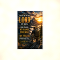 Praise Be To The Lord My Rock - Psalm 144:1, Christian Metal Sign 8x12 & 12x18 — Full product view