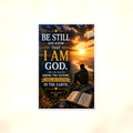 Be Still And Know That I Am God - Psalm 46:10, Christian Metal Sign 8x12 & 12x18 — Full product view