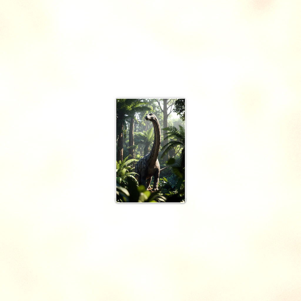 Long Neck Dinosaur Jungle Walk - Metal Sign 8x12 & 12x18, Aluminum Decor — Room display