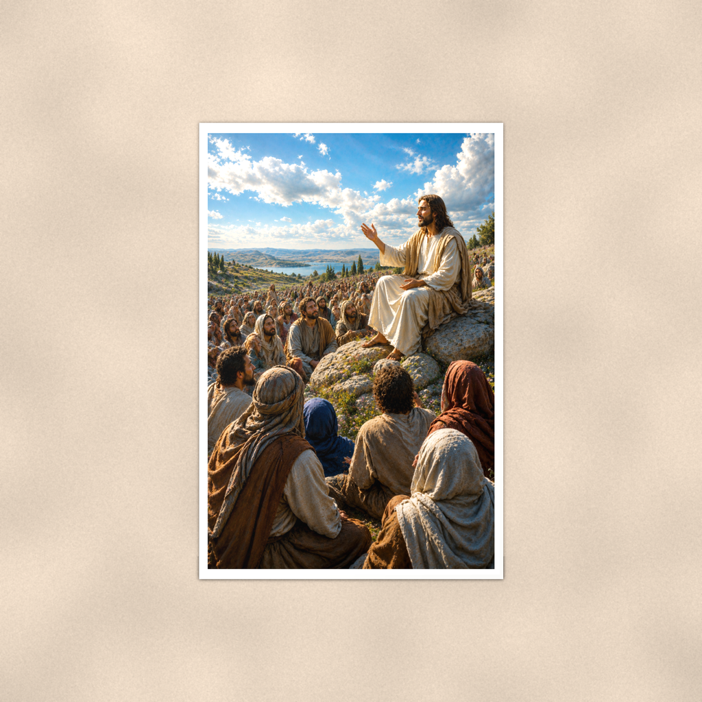 Sermon On The Mount - Christian Poster 16x24 & 24x36 — Full product view