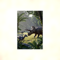 Triceratops Waterhole Scene - Dinosaur Metal Sign 8x12 & 12x18, Aluminum Decor — Full product view