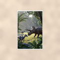 Triceratops Waterhole Scene - Dinosaur Poster 16x24 & 24x36 — Full product view