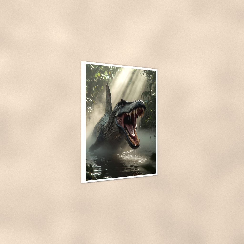 Spinosaurus Swamp Roar - Dinosaur Poster 16x24 & 24x36 — Print detail