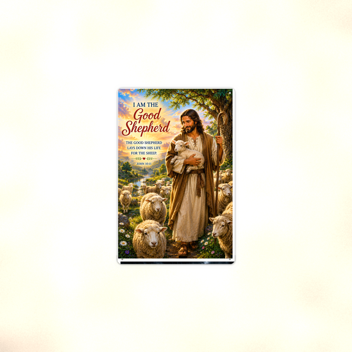 I Am The Good Shepherd - John 10:11, Christian Metal Sign 8x12 & 12x18 — Context view