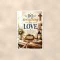 Do Everything In Love - 1 Corinthians 16:14, Christian Poster 16x24 & 24x36 — Full product view