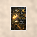 God Is Our Refuge And Strength - Psalm 46:1, Christian Poster 16x24 & 24x36 — Full product view