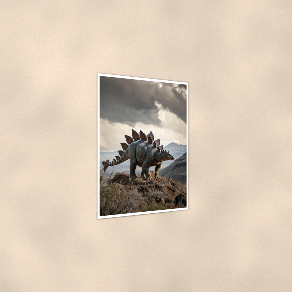 Stegosaurus Mountain Ridge - Dinosaur Poster 16x24 & 24x36 — Print detail