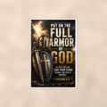 Put On The Full Armor Of God - Ephesians 6:11, Christian Poster 16x24 & 24x36 — Full product view