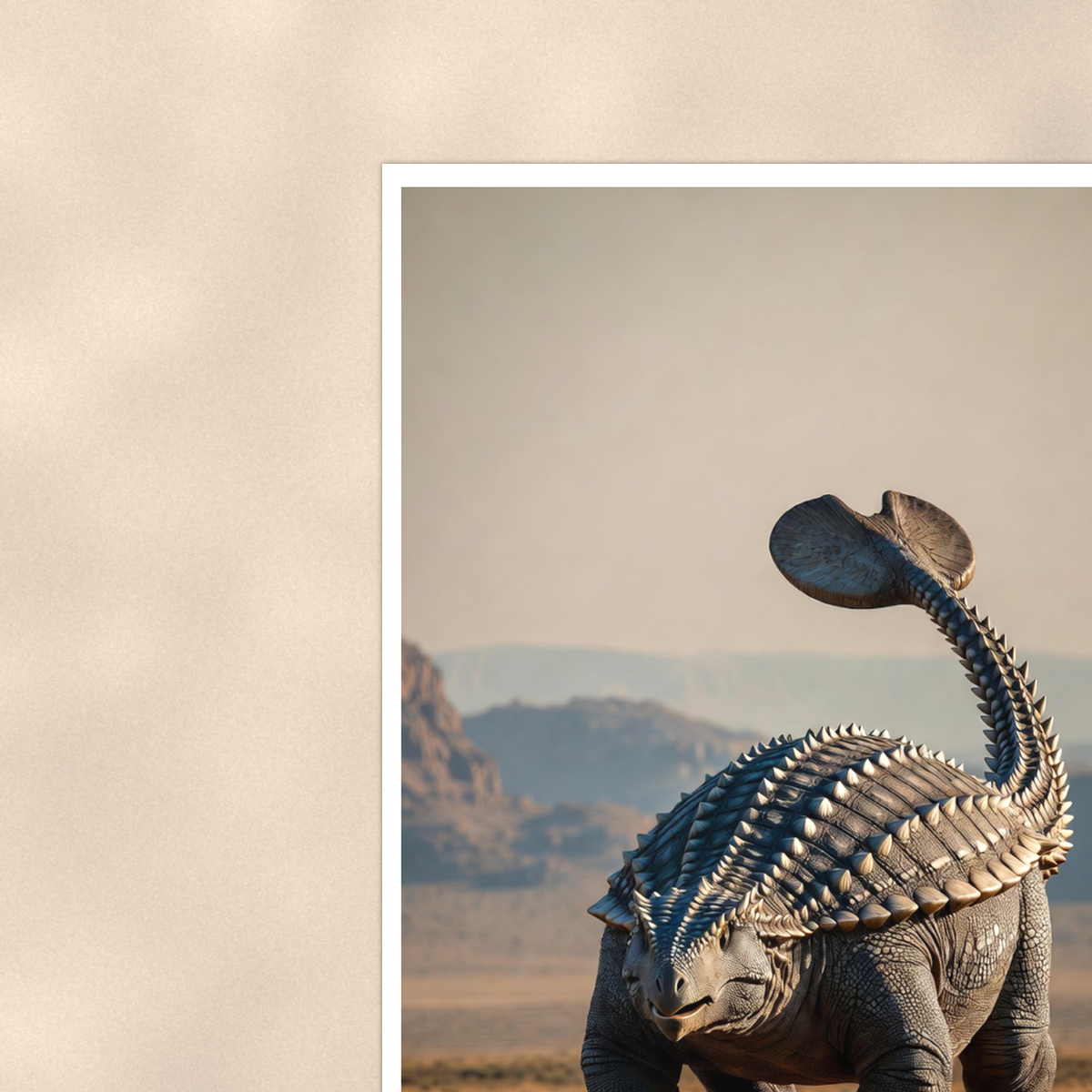 Ankylosaurus Desert Canyon - Dinosaur Poster 16x24 & 24x36 — Context view