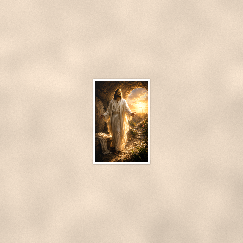 Resurrection, Empty Tomb - Christian Poster 16x24 & 24x36 — Room display