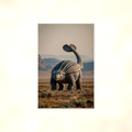 Ankylosaurus Desert Canyon - Dinosaur Metal Sign 8x12 & 12x18, Aluminum Decor — Full product view
