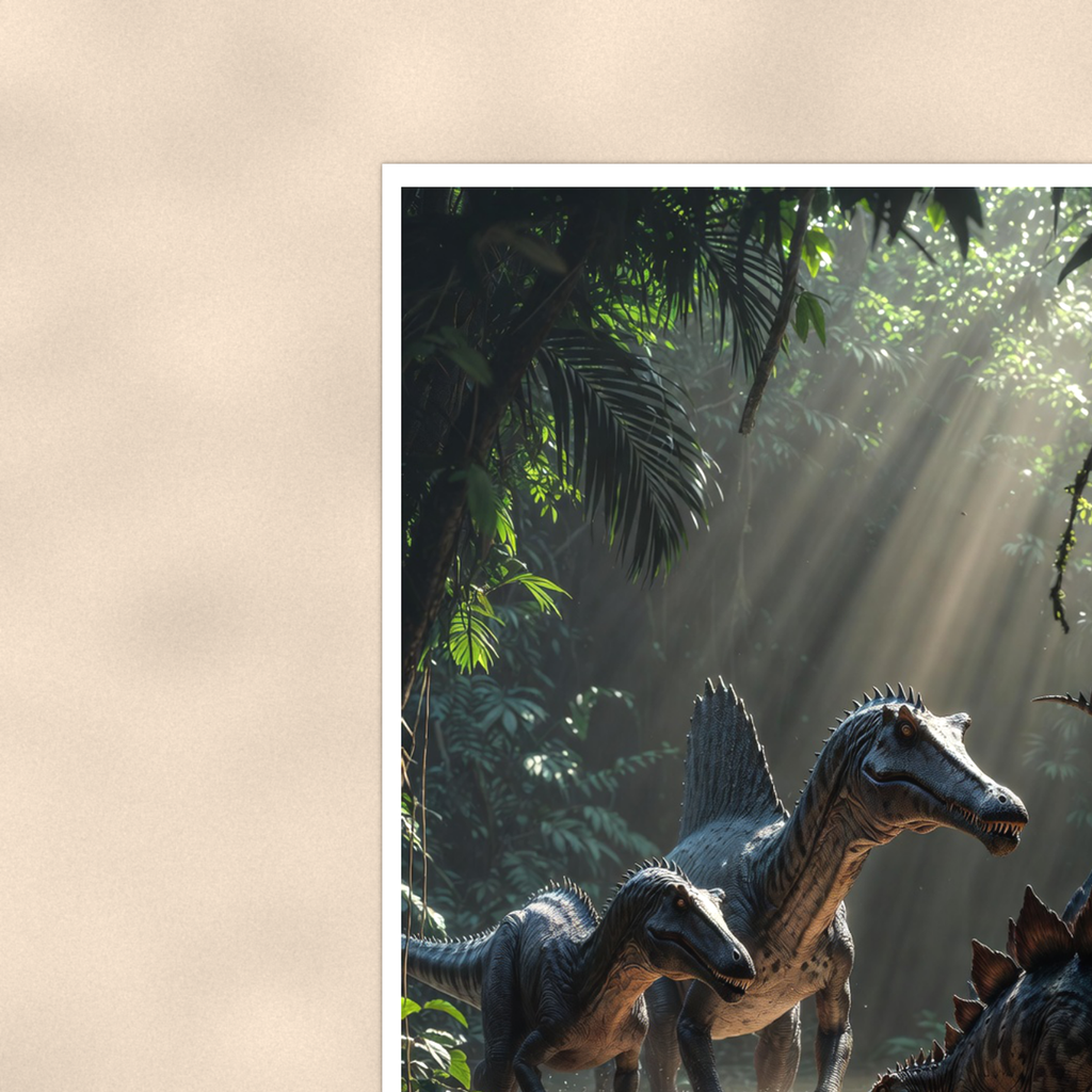 Spinosaurus River Pack - Dinosaur Poster 16x24 & 24x36 — Context view
