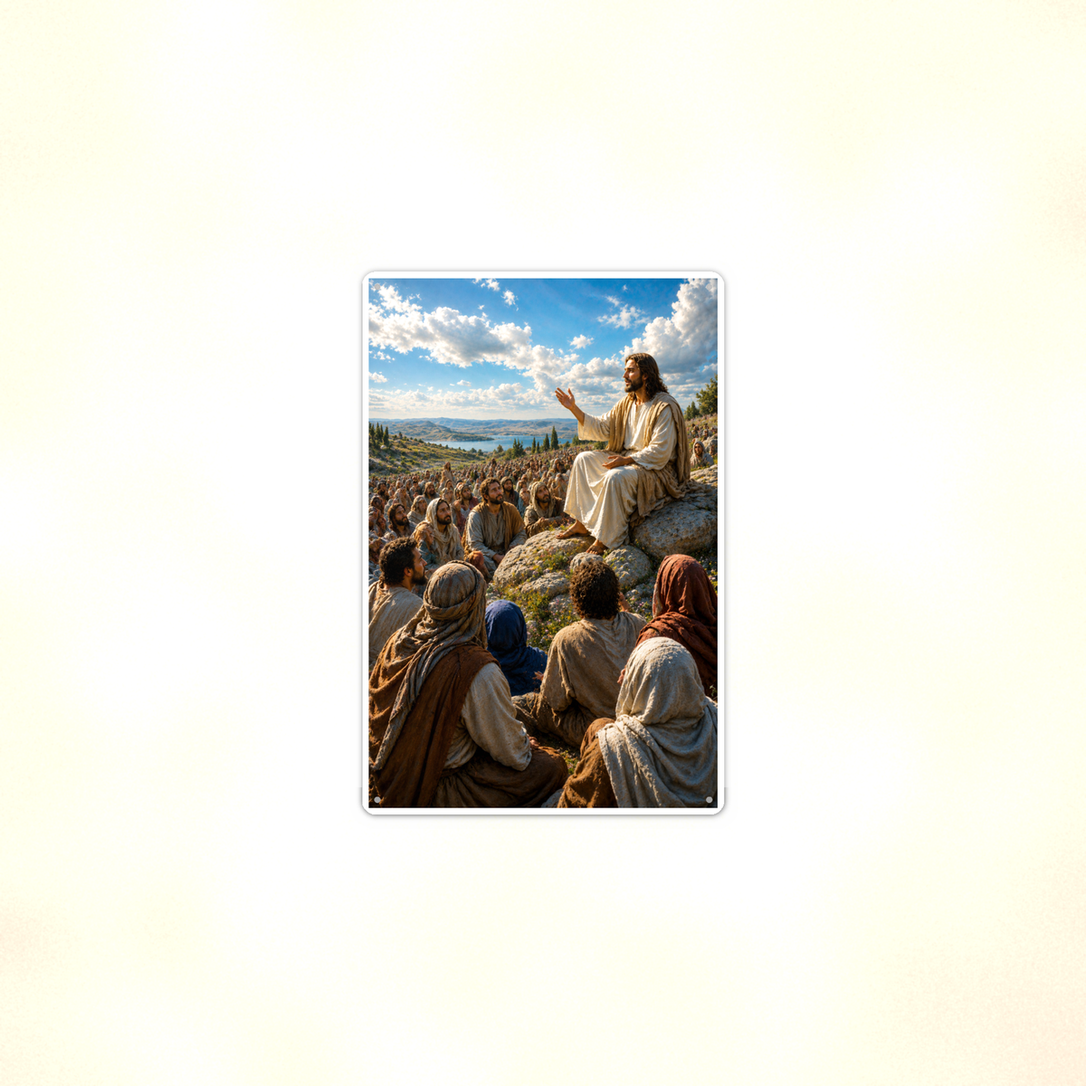 Sermon On The Mount - Christian Metal Sign 8x12 & 12x18 — Context view