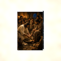 Jesus Washes A Disciple's Feet - Christian Metal Sign 8x12 & 12x18 — Full product view