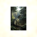 Crested Dinosaur River Scene - Metal Sign 8x12 & 12x18, Aluminum Kids Room Decor — Full product view