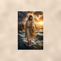 Jesus Walking On Water - Christian Poster 16x24 & 24x36 — Full product view