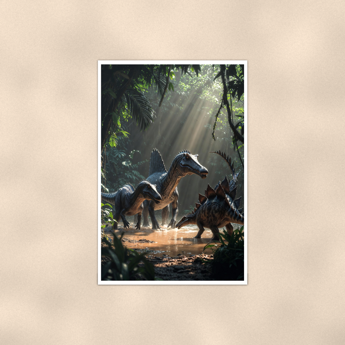 Spinosaurus River Pack - Dinosaur Poster 16x24 & 24x36 — Full product view